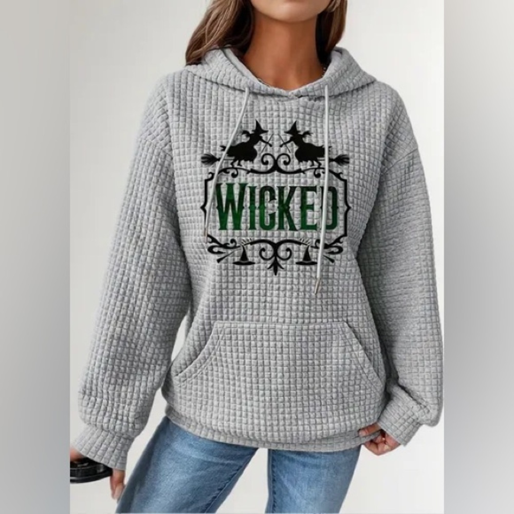 New women’s wicked gray hoody sweatshirt - Picture 1 of 2